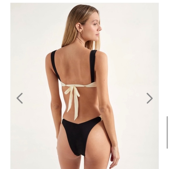 NWT OneOne Swimwear SET Bikini Black White Cape Amanda Cecilia New Swimsuit - Picture 10 of 17